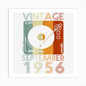 September 1956 66th Bday Gift Vintage Retro 66 Years Old Art Print