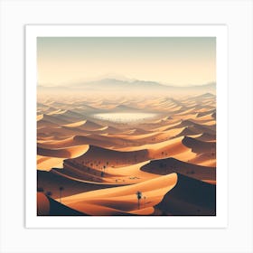 Desert Landscape - Desert Stock Videos & Royalty-Free Footage Art Print