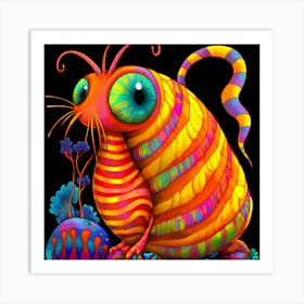 The Psychedelic Snail Art Print