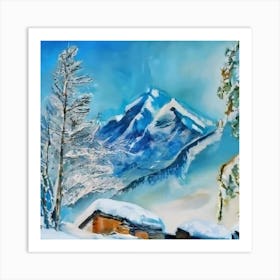 Winter In The Alps Art Print