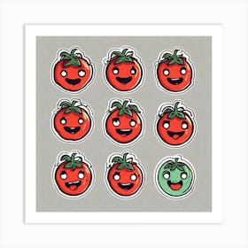 Tomato Stickers 1 Art Print