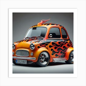 Flaming Fiat Art Print