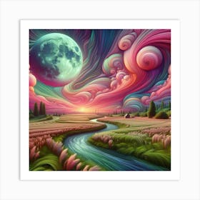 Psychedelic Painting 9 Art Print