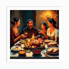 Thanksgiving Dinner Art Print