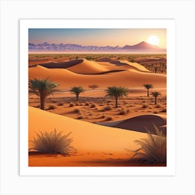 Sahara Desert Landscape 10 Art Print