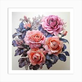 Bouquet Of Roses 1 Art Print