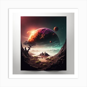 Landscape Universe Flayer Art Print