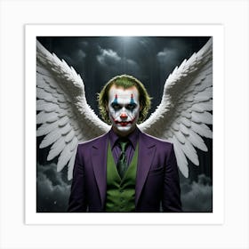 Joker With Wings Art Print