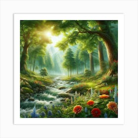 Forest Stream 3 Art Print