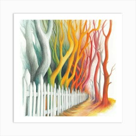 Colorful Trees 13 Art Print