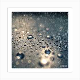 Raindrops On Glass Art Print