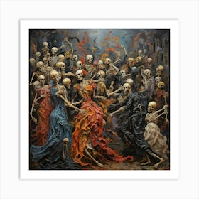 Skeleton Dance 1 Art Print