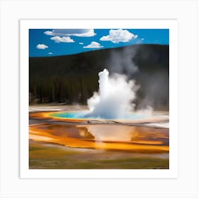 YELLOWSTONE GEYSER Art Print