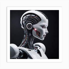 Female Robot 3d Illustration Art Print