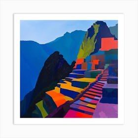 Abstract Travel Collection Machu Picchu Peru 1 Art Print