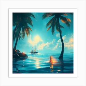 Sailor In The Sea Art Print