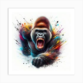 Gorilla Painting 2 Art Print