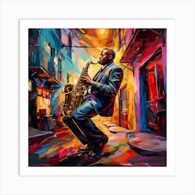 Saxophone Player 26 Art Print