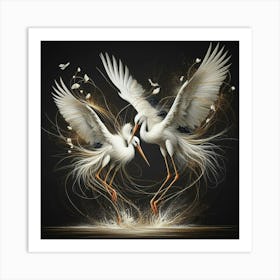 Egrets 1 Art Print