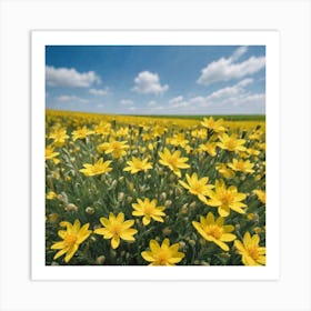 Yellow Wildflowers Art Print