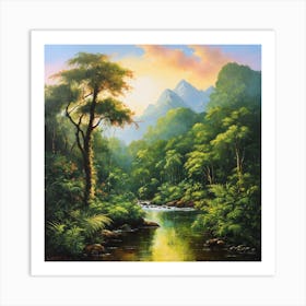 River In The Jungle Art Print