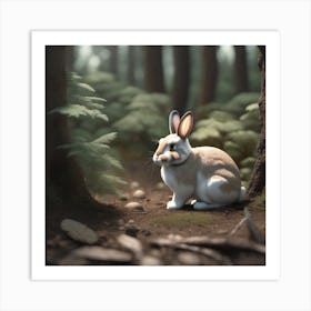 Rabbit In The Woods 9 Art Print