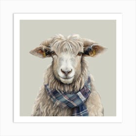 Watercolour Highland Sheep Maisie Art Print
