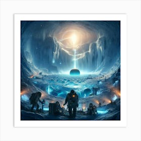 A Sci Fi Depiction Of The Discovery Of Geothermal Art Print