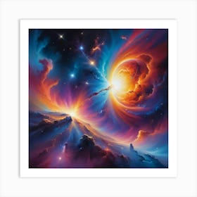 Nebula Paintings Art Print Art Print