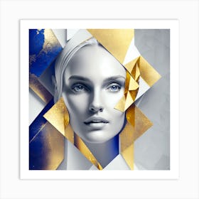 Abstract Portrait Of A Woman Art Print