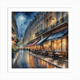 Urban Parisian Beauty Parisian Café Culture Art Print