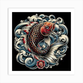 Koi Fish Canvas Print Art Print