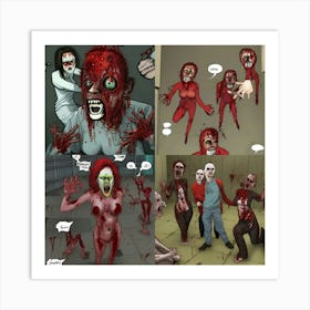 Zombies Strip Art Print