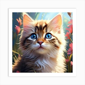 Creative Feline Cat Artwork 9 Art Print