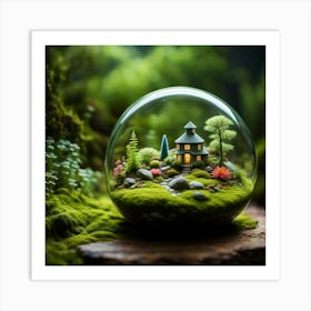 Miniature Garden In A Glass Ball Art Print