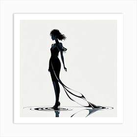 Silhouette Of A Woman art print 4 Art Print