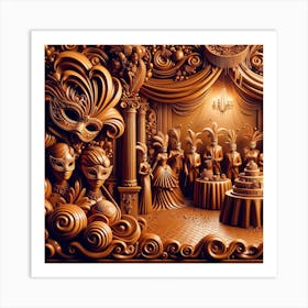 Caramel masquerade II Art Print