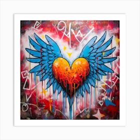 Heart With Wings Art Print