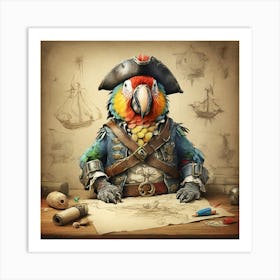 Pirate Parrot 12 Art Print