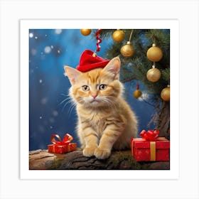 NOEL CAT Art Print