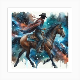 Cowboy In Space 4 Art Print