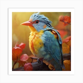 Bird In Autumn Art Print