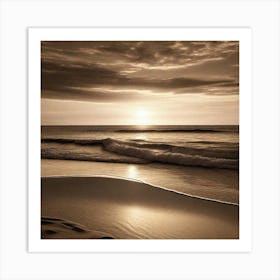 Sunset On The Beach 851 Art Print