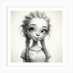 Frozen Girl Art Print