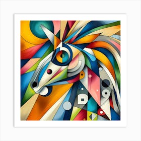 Abstract Unicorn Art Print