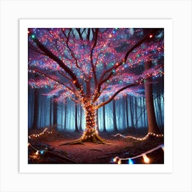 Christmas Tree In The Forest 2 Art Print