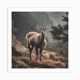 Deer In The Forest Art Print