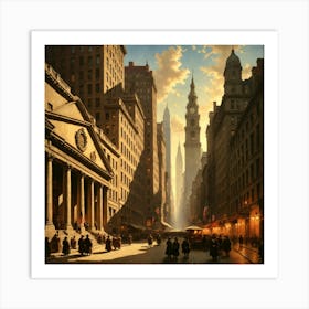 New York im Rembrandt Style Art Print