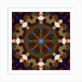 Golden Pattern Abstract Mosaic 2 Art Print