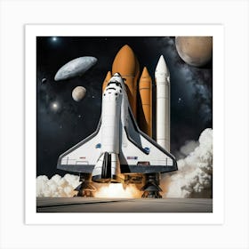 Space Shuttle Art Print 2 Art Print